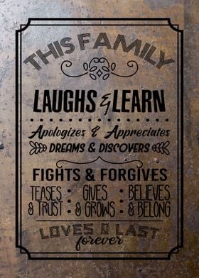 Family Rules Wall Decor