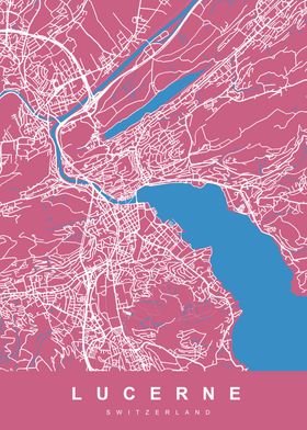 LUCERNE Map SWITZERLAND