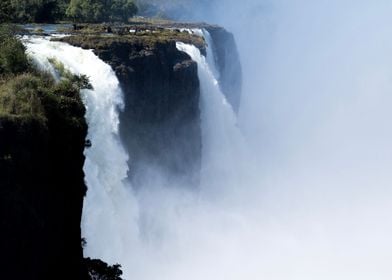 Victoria falls and mist