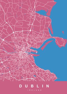 DUBLIN Map IRELAND UK