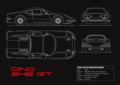 Dino 246 GT Blueprint