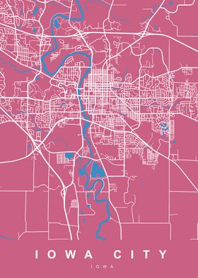 IOWA CITY Map IOWA