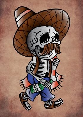 mexican drunk skull r