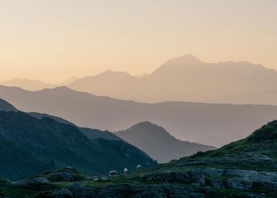 Layers of mountains 