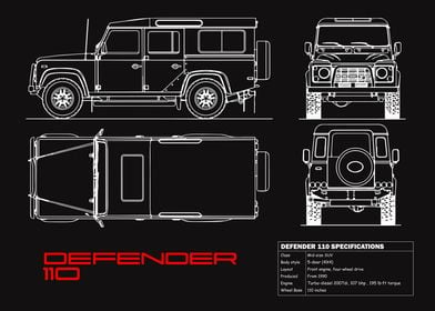 Defender 110 Blueprint