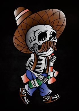 mexican drunk skull s
