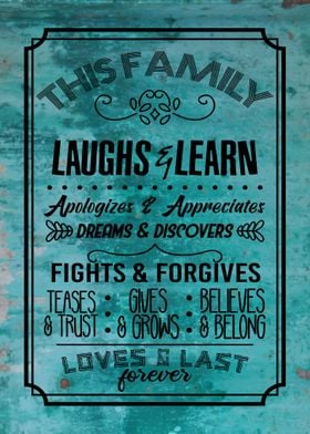 Family Rules Wall Decor