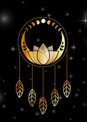 Mystic lotus dream catcher