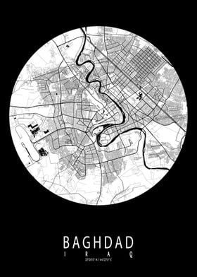 Baghdad City Map Moon