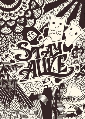Doodle Art Stay Alive