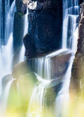 Smooth colorful waterfall