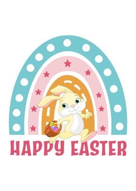 Happy Easter Rainbow Cute