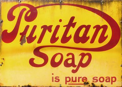 Puritan Soap Vintage Sign