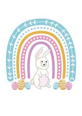 Easter Boho Rainbow Cute