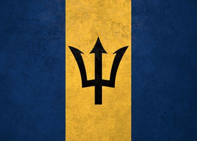 Flag of Barbados on Wall