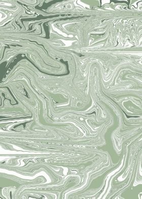 Abstract Marble Green