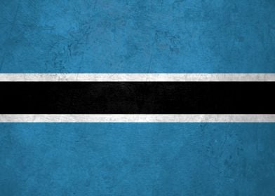 Flag of Botswana on Wall