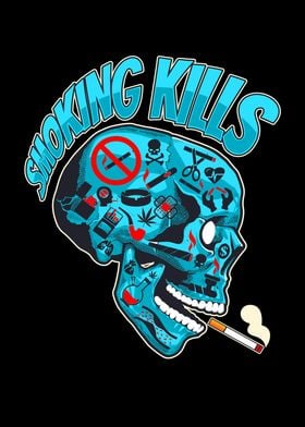 Smoking Kills Skull