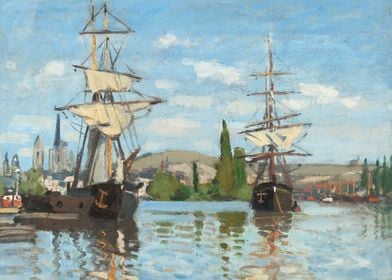 Claude Monet Ships Riding