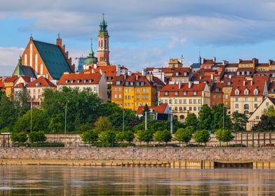 Old Town Skyline Of Warsaw