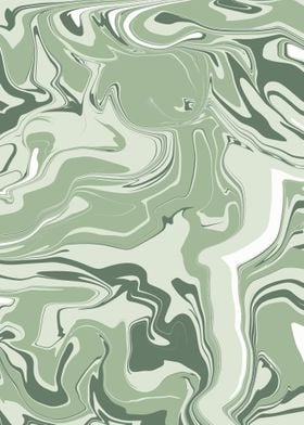 Abstract Sage Green Marble