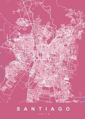 SANTIAGO Map CHILE