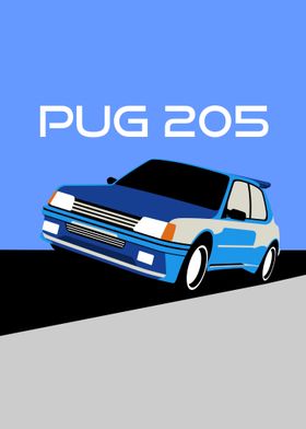 PUG 205 Peugeot minimalist