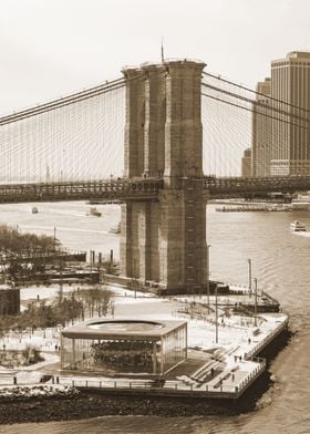 Brooklyn Bridge Sepia