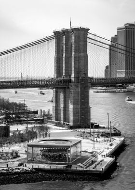 Brooklyn Bridge B and W