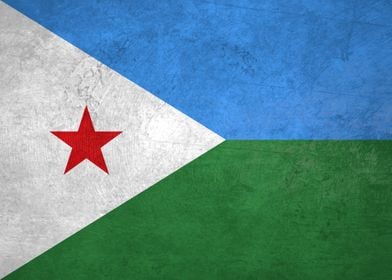 Flag of Djibouti on Wall