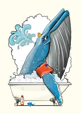 Blue Whale in the Bath