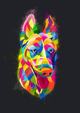 Dog pop art 