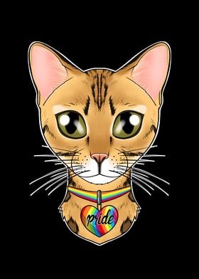 Bengal Cat LGBTQ Flag' Poster by MaximusDesigns | Displate