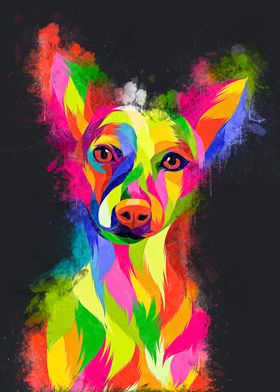 Dog pop art painting 