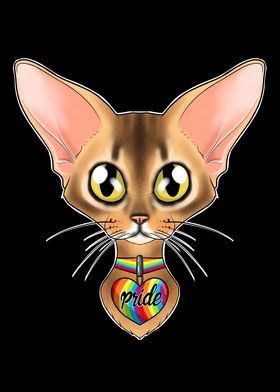 Abyssinian Cat LGBTQ Flag