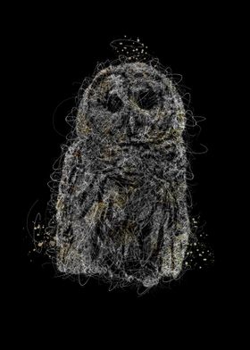 scribble art owl