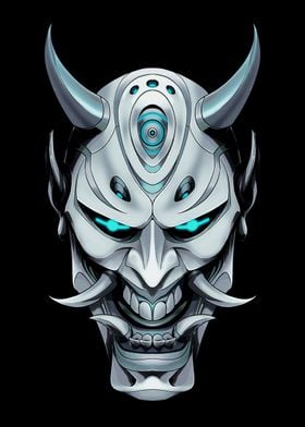 Silver Oni Mask