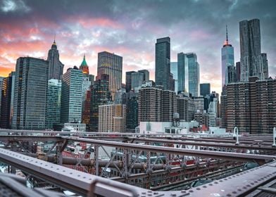 Sunset in New York City