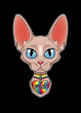 Sphynx Cat LGBTQ Flag