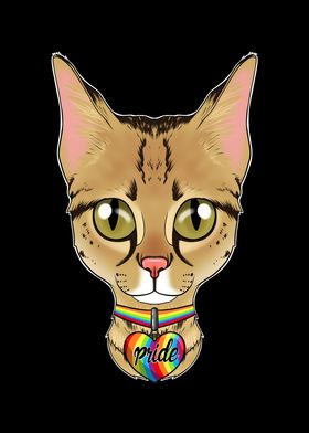 Savannah Cat LGBTQ Flag