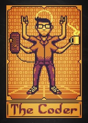 Retro Programmer Pixel Art