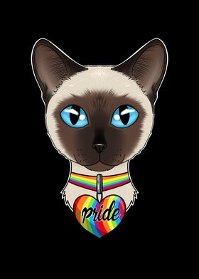 Siamese Cat LGBTQ Flag