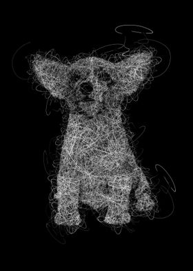 scribble art dog