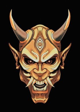 Golden Oni Mask