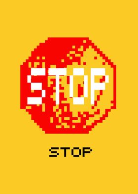 stop pixel art