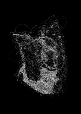 scribble art dog