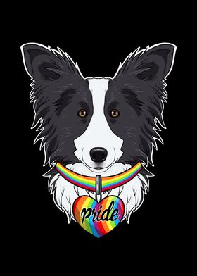 Border Collie LGBTQ Flag