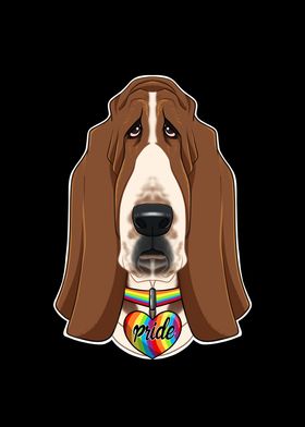 Basset Hound LGBTQ Flag