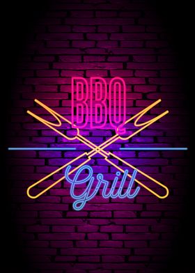 Neon Barbecue Sign