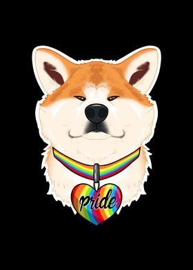 Akita Inu LGBTQ Flag I Gay